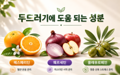 두드러기에 도움 되는 성분, 헤스페리딘 퀘르세틴 올레유로페인을 함께 보는 이유
