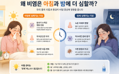 왜 비염은 아침과 밤에 더 심할까?