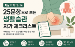 [치질 자가 테스트] 25문항으로 보는 생활습관 자가 체크리스트